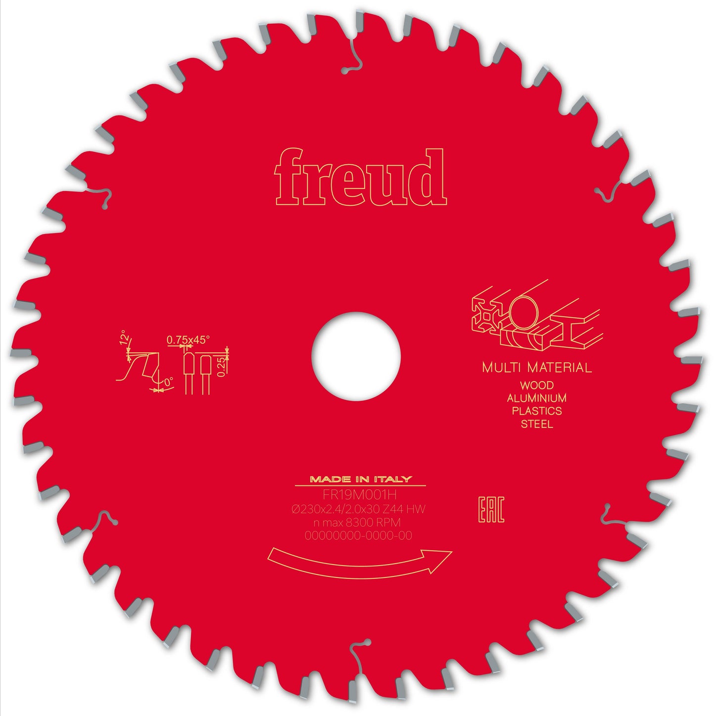 Freud | Sägeblatt D230.0x2.40/2.00x30.00 - Z44 FTa (Flach - Tarpezzahn