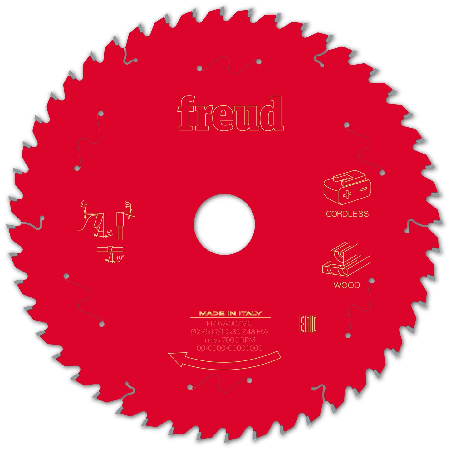 Freud | Sägeblatt D216.0x1.70/1.20x30.00 - Z48 WZ (Wechselzahn)