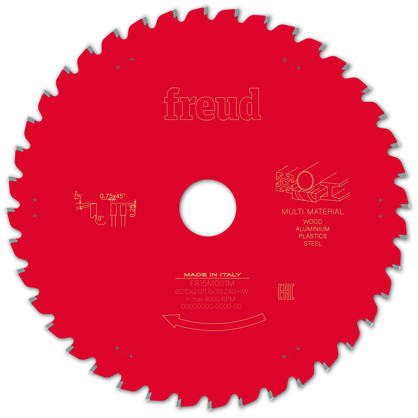 Freud | Sägeblatt D210.0x2.00/1.60x30.00 - Z40 FTa (Flach - Tarpezzahn