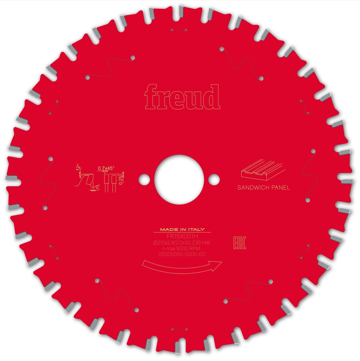 Freud | Sägeblatt D210.0x2.40/2.00x30.00 - Z36 FTa (Flach - Tarpezzahn