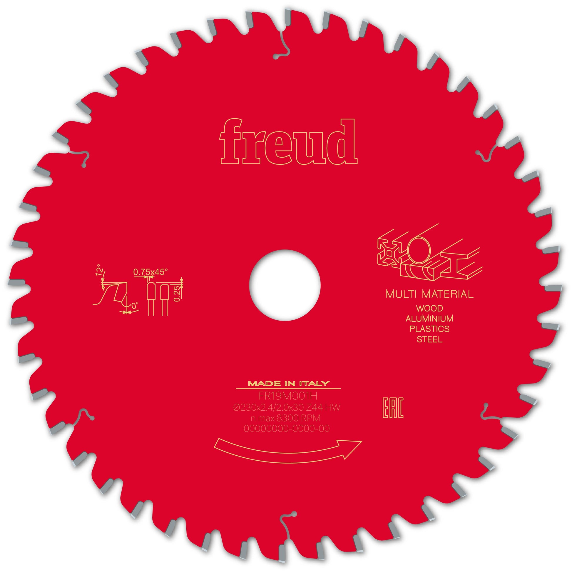 Freud | Sägeblatt D230.0x2.40/2.00x30.00 - Z44 FTa (Flach - Tarpezzahn