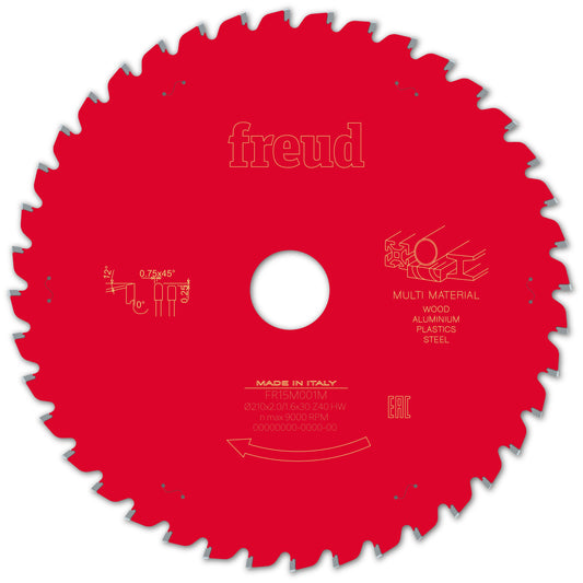 Freud | Sägeblatt D210.0x2.00/1.60x30.00 - Z40 FTa (Flach - Tarpezzahn