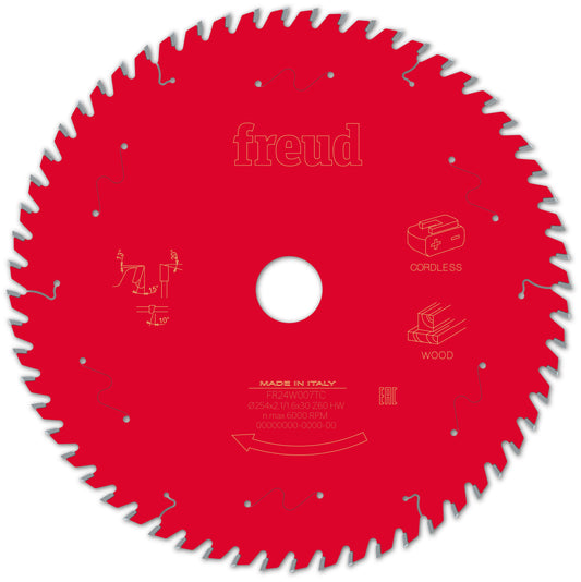 Freud | Sägeblatt D254.0x2.10/1.60x30.00 - Z60 AW (Achswinkel)