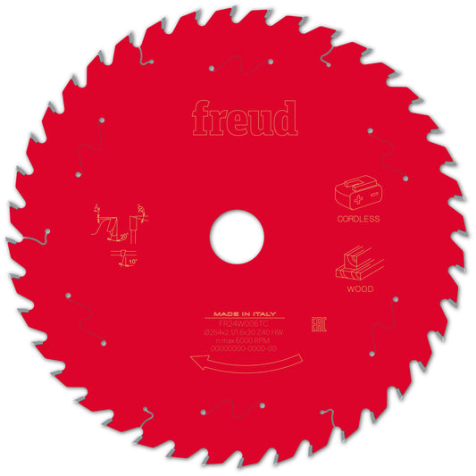 Freud | Sägeblatt D254.0x2.10/1.60x30.00 - Z40 AW (Achswinkel)