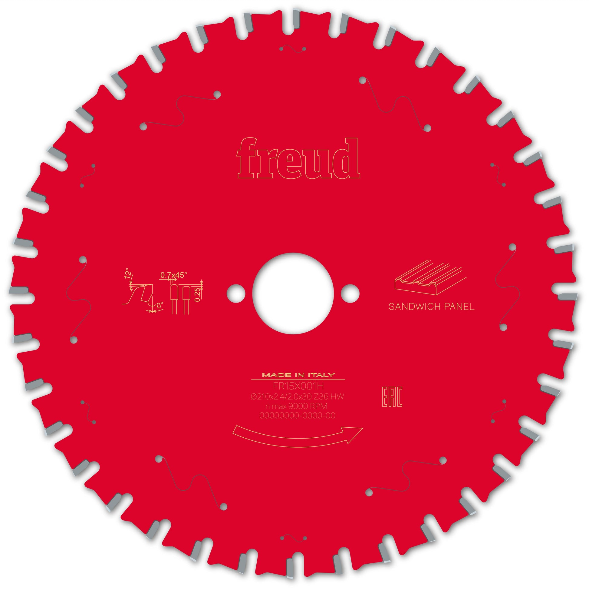 Freud | Sägeblatt D210.0x2.40/2.00x30.00 - Z36 FTa (Flach - Tarpezzahn